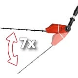 EINHELL Svettatoio multifunzionale a batteria Einhell GE-HC 18Li T Kit, Potatore rosso, 18 V, télescopique, scie à chaîne de 170 mm, taille-haie de 400 mm y compris batterie de 3.0 Ah et chargeur)