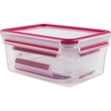 Emsa CLIP & CLOSE Rettangolare Scatola Verde, Trasparente 3 pz, Casella trasparente/Lampone, Scatola, Rettangolare, Verde, Trasparente, Elastomero Termoplastico (TPE), Germania, 3 pz
