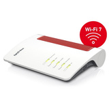 FRITZ! FRITZ!Box 4690, Router Box 4690, Wi-Fi 7 (802.11be), Dual-band (2.4 GHz/5 GHz), Collegamento ethernet LAN, Rosso, Bianco, Router da tavolo