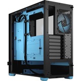 Fractal Design Pop Air Tower Nero, Ciano Nero/Blu chiaro, Tower, PC, Nero, Ciano, ATX, micro ATX, Mini-ITX, Acciaio, Vetro temperato, Multi