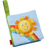 HABA Libro di stoffa Mondo arcobaleno, Libro di apprendimento 