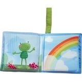 HABA Libro di stoffa Mondo arcobaleno, Libro di apprendimento 