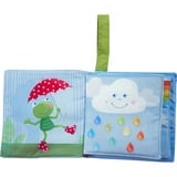 HABA Libro di stoffa Mondo arcobaleno, Libro di apprendimento 