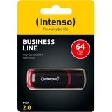 Intenso 64GB USB2.0 unità flash USB USB tipo A 2.0 Nero, Rosso Nero/Rosso, 64 GB, USB tipo A, 2.0, 28 MB/s, Cuffia, Nero, Rosso