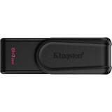 Kingston DataTraveler 64GB Portable USB 3.2 Gen 1 Exodia S (Nero/Nero), Chiavetta USB Nero, 64 GB, USB tipo A, 3.2 Gen 1 (3.1 Gen 1), Girevole, 8,32 g, Nero