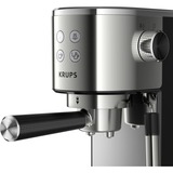 Krups Virtuoso XP442C11 macchina per caffè Automatica/Manuale Macchina per espresso accaio/Nero, Macchina per espresso, Caffè macinato, Nero, Acciaio inossidabile