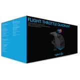 Logitech Flight Throttle Quadrant Nero, Blu, Rosso USB 2.0 Simulazione di Volo Analogico/Digitale PC, Valvola a farfalla Simulazione di Volo, PC, Analogico/Digitale, Cablato, USB 2.0, Nero, Blu, Rosso