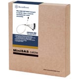 SilverStone Cavo adattatore SST-CPS05-RE, mini-SAS SFF 8643 > 4x SATA celeste