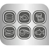 Tefal GC705816 Griglia di contatto, Come contattare con grill Nero, Nero, Rettangolare, Touch, Griglia, 600 cm², Acciaio inox