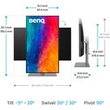 BenQ PD3225U, Monitor LED Nero/Argento