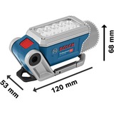 Bosch GLI DeciLED Professional Blu, Grigio LED, Luce da lavoro blu, LED, 10 lampadina(e), 400 g, Blu, Grigio