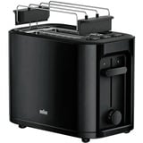 Braun HT3010BK 2 fetta/e 1000 W Nero, Tostapane Nero, 2 fetta/e, Nero, Pulsanti, Manopola, 1000 W