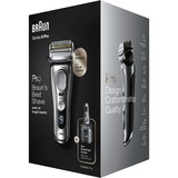 Braun Series 9 Pro 9467cc Rasoio Elettrico Barba, Testina Con Rifinitore ProLift 4+1, Stazione SmartCare 5 In 1, Batteria Da 60 Minuti, Wet&Dry argento, Testina Con Rifinitore ProLift 4+1, Stazione SmartCare 5 In 1, Batteria Da 60 Minuti, Wet&Dry, Rasoio, Active Quattro Head, Nero, Grigio, Carica, Batteria, Ioni di Litio