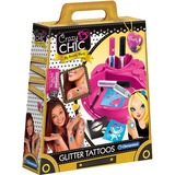 Clementoni Crazy Chic Kit tatuaggi temporanei, Bricolage Multicolore, 6 anno/i, Blu, Verde, Argento, 55 mm, 230 mm, 250 mm