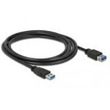 DeLOCK Cavo di prolunga USB 3.2 Gen 1, connettore USB-A > presa USB-A Nero