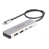 DeLOCK USB 10 Gbps USB Type-C Hub con 2 x USB Tipo-A e 2 x USB Type-C, Hub USB grigio