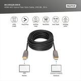 Digitus AK-330126-300-S, Cavo Nero