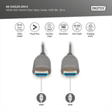 Digitus AK-330126-300-S, Cavo Nero