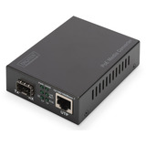Digitus Convertitore di media Gigabit PoE, RJ45 / SFP, PSE, Media Converter Nero