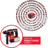 EINHELL HEROCCO Martelli perforatori, Trapano a percussione rosso/Nero, Nero, Rosso, 2 cm, 2,2 J, 5500 bpm, Batteria, 18 V