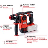 EINHELL HEROCCO Martelli perforatori, Trapano a percussione rosso/Nero, Nero, Rosso, 2 cm, 2,2 J, 5500 bpm, Batteria, 18 V