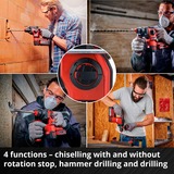 EINHELL HEROCCO Martelli perforatori, Trapano a percussione rosso/Nero, Nero, Rosso, 2 cm, 2,2 J, 5500 bpm, Batteria, 18 V