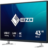 EIZO FlexScan EV4340X-BK Monitor PC 108 cm (42.5") 3840 x 2160 Pixel 4K Ultra HD LCD Nero, Monitor LED Nero, 108 cm (42.5"), 3840 x 2160 Pixel, 4K Ultra HD, LCD, 5 ms, Nero