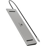 ICY BOX IB-DK2106a-CPD Cablato USB 3.2 Gen 1 (3.1 Gen 1) Type-C Antracite, Nero, Docking station argento, Cablato, USB 3.2 Gen 1 (3.1 Gen 1) Type-C, 100 W, 3,5 mm, 10,100,1000 Mbit/s, Antracite, Nero