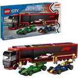LEGO City Autotrasportatore F1® con monoposto RB20 e AMR24 F1®, Giochi di costruzione Set da costruzione, 8 anno/i, Plastica, 1086 pz, 1,76 kg