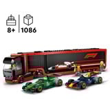 LEGO City Autotrasportatore F1® con monoposto RB20 e AMR24 F1®, Giochi di costruzione Set da costruzione, 8 anno/i, Plastica, 1086 pz, 1,76 kg