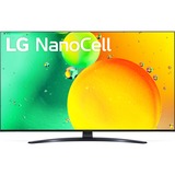 LG 43NANO769QA 109,2 cm (43") 4K Ultra HD Smart TV Wi-Fi Grigio Nero, 109,2 cm (43"), 3840 x 2160 Pixel, NanoCell, Smart TV, Wi-Fi, Grigio
