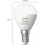 Philips Hue White & Color Ambiance E14 - Smarte Lampe Tropfenform - 470, Lampada a LED 