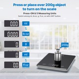 Renpho Calibra 1L, Bilancia da cucina Nero