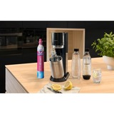 SodaStream Bottiglia di vetro DUO, 1 litro, confezione da 2, Brocca trasparente/Nero