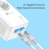 TP-Link TL-PA7027P KIT adattatore di rete PowerLine 1000 Mbit/s Collegamento ethernet LAN Bianco 2 pz, PowerLAN bianco, 1000 Mbit/s, IEEE 1901, IEEE 802.3, IEEE 802.3u, Tipo E/F, Gigabit Ethernet, 10,100,1000 Mbit/s, HomePlug AV2
