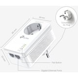 TP-Link TL-PA7027P KIT router wireless, PowerLAN bianco, TP-LINK TL-PA7027P KIT