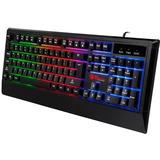 Thermaltake Challenger Combo tastiera Mouse incluso USB Tedesco Nero, Set desktop Nero, Cablato, USB, Interruttore a chiave a membrana, LED, Nero, Mouse incluso