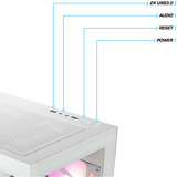Thermaltake PC-000093-DE, PC Gaming bianco/trasparente