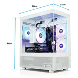 Thermaltake PC-000093-DE, PC Gaming bianco/trasparente