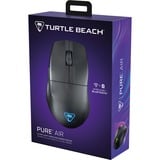 Turtle Beach Pure Air - Mouse da gioco RGB wireless ergonomico e ultraleggero, con sensore ottico a 26K DPI, dotato di batteria da 125 ore, illuminazione RGB - Nero Nero, con sensore ottico a 26K DPI, dotato di batteria da 125 ore, illuminazione RGB - Nero, Mano destra, Ottico, RF senza fili + Bluetooth, 26000 DPI, Nero, Translucent