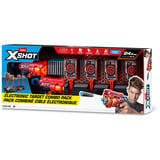 ZURU XSHOT Bersaglio interattivo & Fury 4 Confezione da 2, Blaster per freccette 