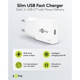 goobay Caricatore rapido USB-C PD GaN Slim (30 W), Caricabatterie bianco