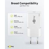 goobay Caricatore rapido USB-C PD GaN Slim (30 W), Caricabatterie bianco