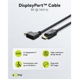 goobay Cavo DisplayPort con connettore a 90° > connettore DisplayPort, 8K / 144Hz Nero