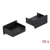 DeLOCK 64102 copertura antipolvere per porta 10 pz USB tipo A Nero, USB tipo A, Polipropilene (PP), Nero, 6,5 mm, 13 mm, 4 mm
