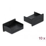 DeLOCK 64102 copertura antipolvere per porta 10 pz USB tipo A, Cappuccio di protezione Nero, USB tipo A, Polipropilene (PP), Nero, 6,5 mm, 13 mm, 4 mm