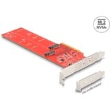 DeLOCK Scheda PCI Express x8 a 2x NVMe M.2 Key M interna 110 mm, Scheda di interfaccia 