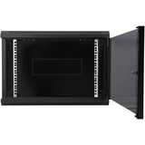 Digitus Alloggiamento a parete Serie Dynamic Basic - 600 x 450 mm (L x P), IT armadio Nero, Da parete, 9U, 60 kg, Lucchetti, 17,5 kg, Nero