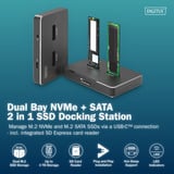 Digitus Docking station doppia M.2 NVM SSD Nero