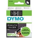 Dymo D1 etichette originali | 24 mm x 7 mm | stampa bianca su nero | etichette autoadesive per etichettatrice LabelManager | 1 Pezzo, Nastro di scrittura Bianco su nero, Poliestere, Belgio, -18 - 90 °C, DYMO, LabelManager, LabelWriter 450 DUO